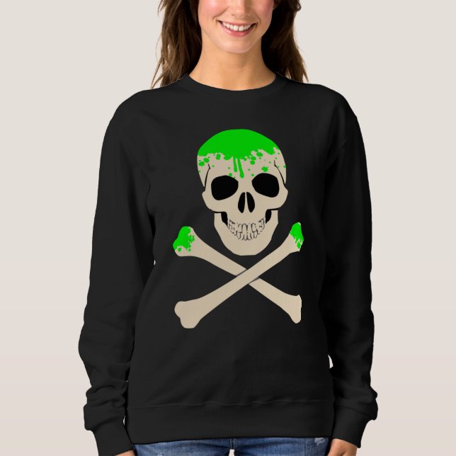 Sudadera esqueleto de halloween cráneo ballenato (Anverso)