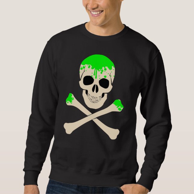 Sudadera esqueleto de halloween cráneo ballenato (Anverso)
