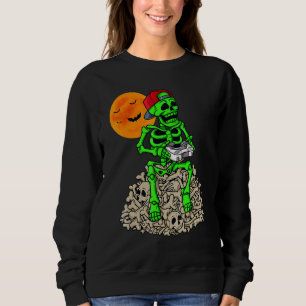 Sudadera Esqueleto de Halloween Jugador Chicos Niños Adoles