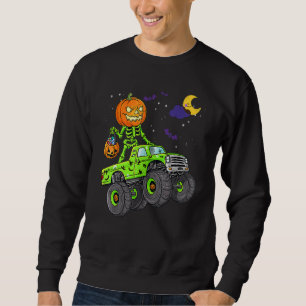 Sudadera Esqueleto de Halloween Zombie conduciendo camión m