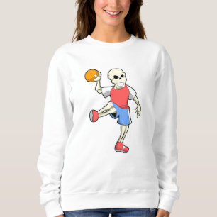 Sudadera Esqueleto de jugador de balonmano con balonmano