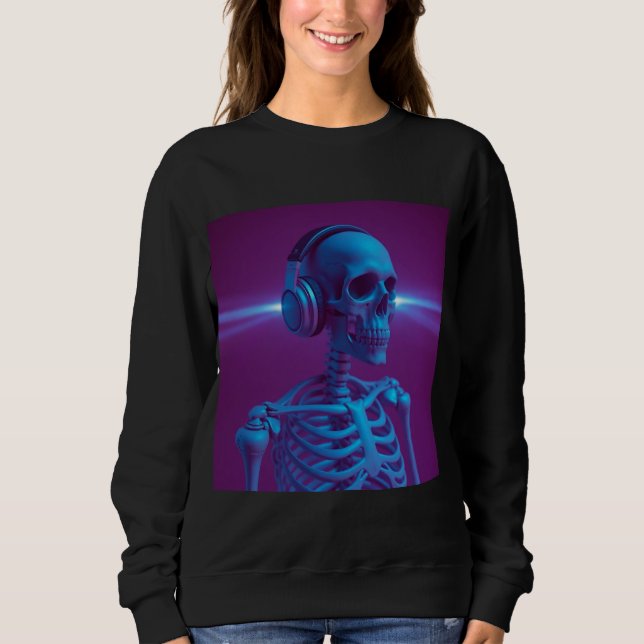 Sudadera Esqueleto de Música Nunca Muere (Anverso)