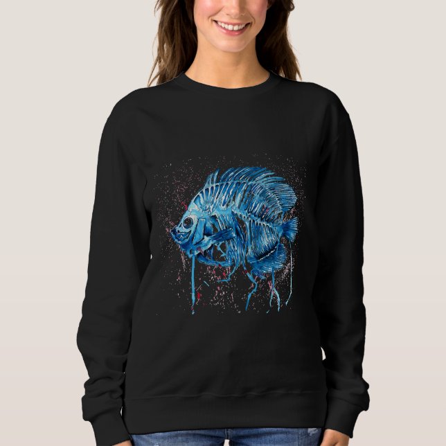 Sudadera Esqueleto de pescado 214 (Anverso)