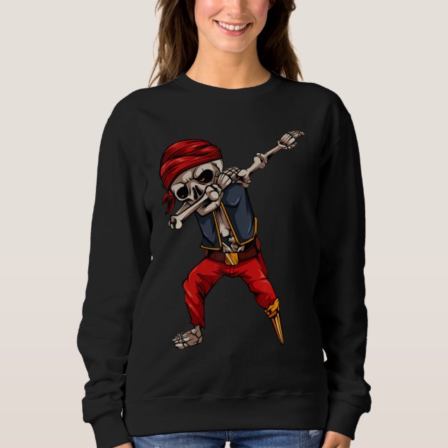 Sudadera Esqueleto de Pirata con Dab 2 (Anverso)
