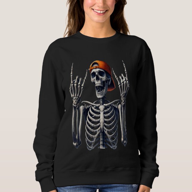 Sudadera Esqueleto de Rock 'n' Roll (Anverso)