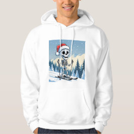Sudadera Esqueleto divertido de Navidad en esquís