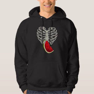 Sudadera Esqueleto Espeluznante Sandía Jaula de Costillas C