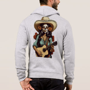 Sudadera Esqueleto femenino tocando guitarra clásica