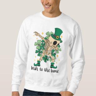 Sudadera esqueleto irlandés a hueso dabbing leprechaun