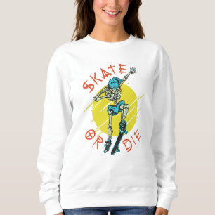Sudadera Esqueleto patinador Skate o muere