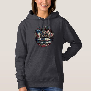 Sudadera Esqueleto Patriótico Vaquero Patriota Oscuro Esque