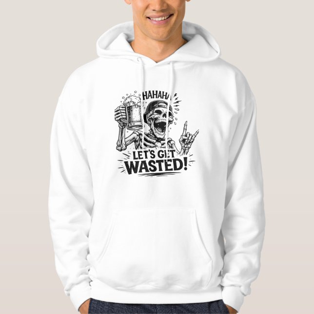 Sudadera Esqueleto Vámonos a Emborracharnos (Anverso)