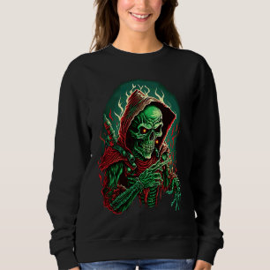 Sudadera Esqueleto Verde Muerto Inmortal Muerte Oculto Gót