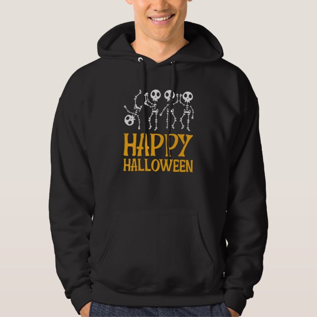 Sudadera Esqueletos bailarines Felices Halloween (Anverso)