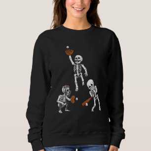 Sudadera Esqueletos de Halloween de béisbol bateador catche