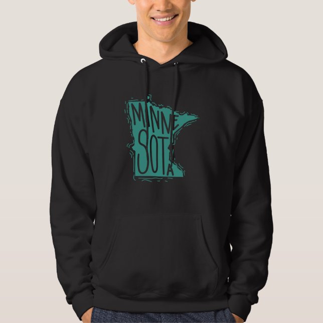Sudadera Esquema del mapa de Minnesota EE. UU. América (Anverso)