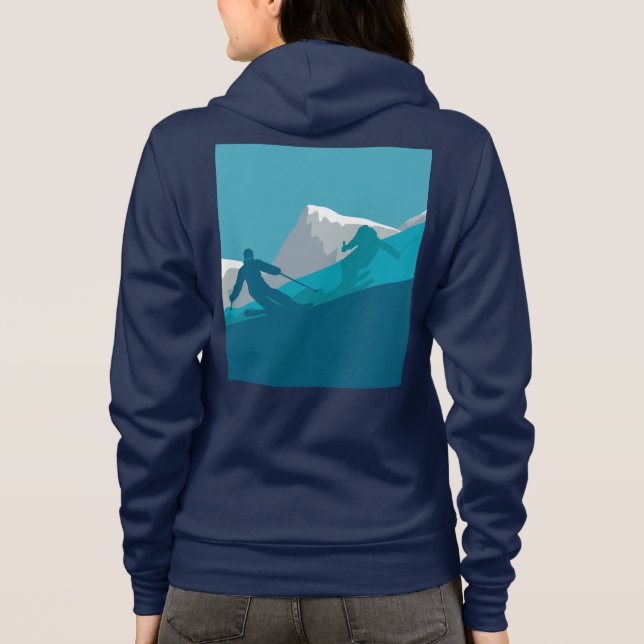 Sudadera Esquí alpino Arroz Azul (Reverso)