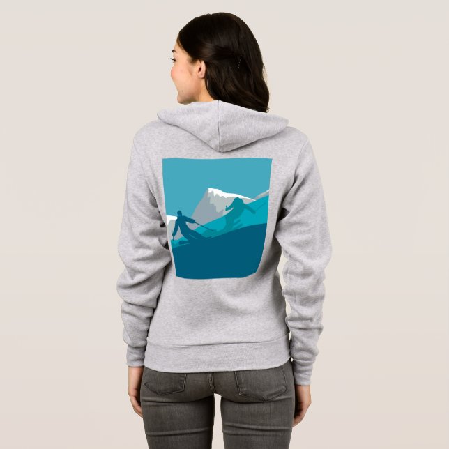 Sudadera Esquí alpino cuesta abajo Esquí Gris pálido (Reverso completo)