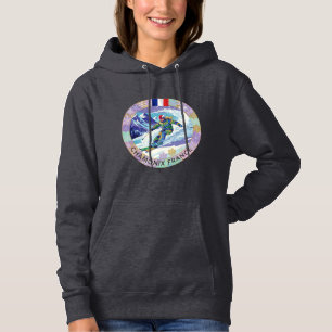 Sudadera Esquí Chamonix, Francia, mujer esquiadora