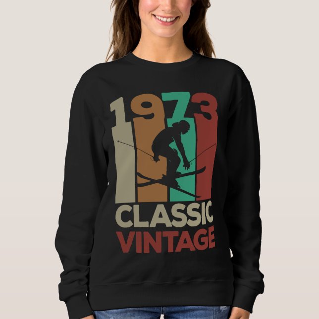Sudadera Esquí clásico de época 1973 50 cumpleaños (Anverso)