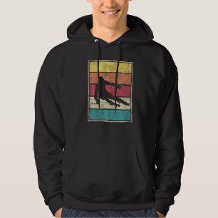Sudadera Esquí cuesta abajo retro vintage con rayas clásica