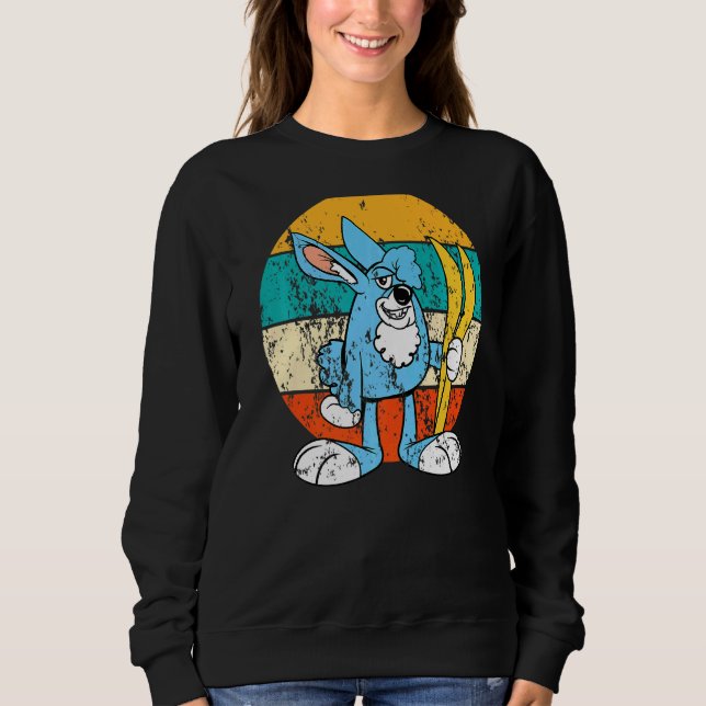 Sudadera Esquí de conejo Retro Vintage (Anverso)