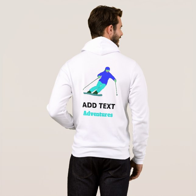 Sudadera Esquí de nieve personalizado (Reverso completo)