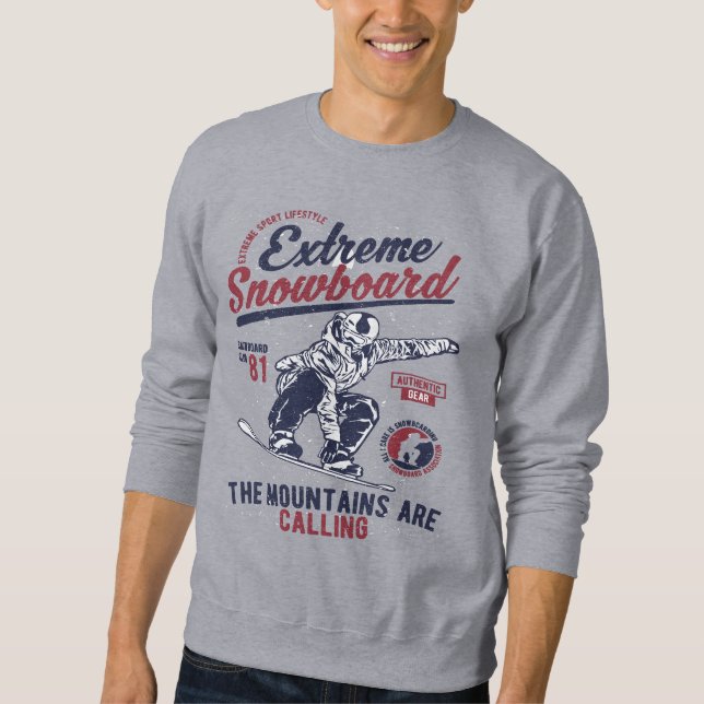 Sudadera Esquí Extremo, Las Montañas Están Llamando (Anverso)