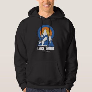 Sudadera Esquí Retro Lake Tahoe White Fox Hoodie