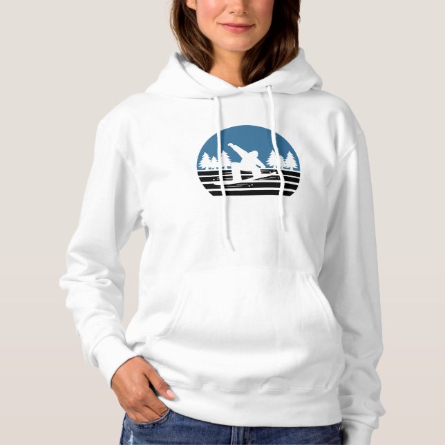 Sudadera Esquí sobre nieve retro vintage (Anverso)