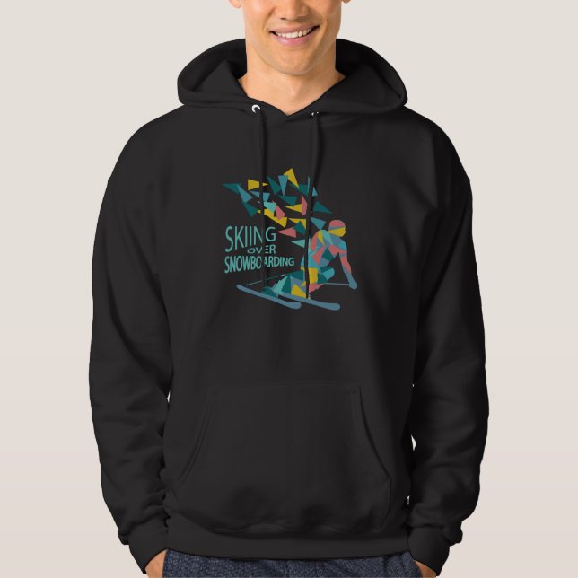 Sudadera Esquí sobre Snowboarding (Anverso)