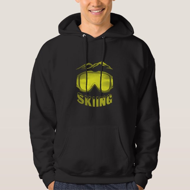 Sudadera Esquiador de esquiadores de esquiar gafas de esquí (Anverso)