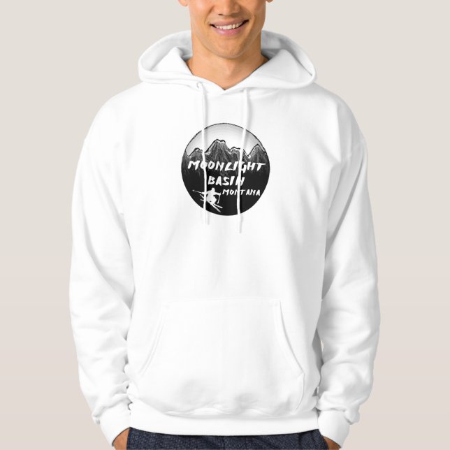 Sudadera Esquiador de Montana del lavabo del claro de luna (Anverso)