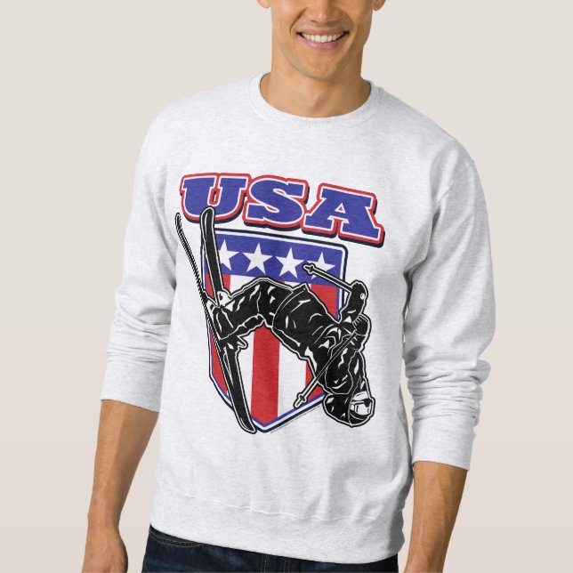 Sudadera Esquiador de nieve de EE.UU. (Anverso)