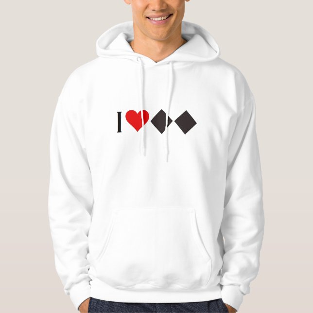 SUDADERA ESQUIADOR DOBLE DEL DIAMANTE NEGRO 'YO HEART (Anverso)