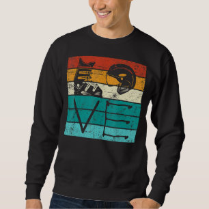 Sudadera Esquiador Retro Amor A La Esquí Estilo Atardecer M