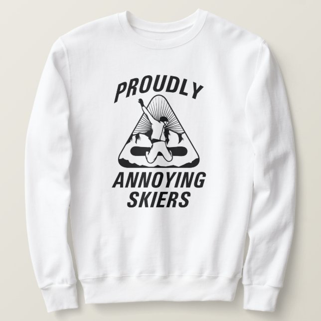 Sudadera Esquiadores orgullosamente molestos (Anverso del diseño)