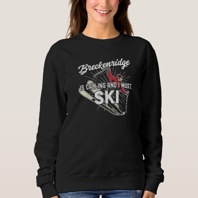 Sudadera Esquiar de nieve de Breckenridge Colorado (Anverso)