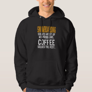 Sudadera Esquiar en tabla resuelve mis problemas Café Monta