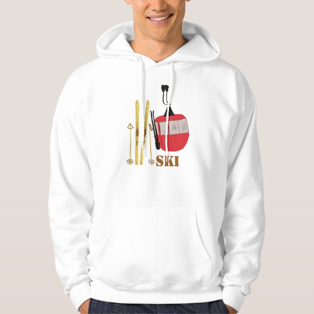 Sudadera Esquíes De Oro Y Pollos | Vacaciones en el elevado (Anverso)