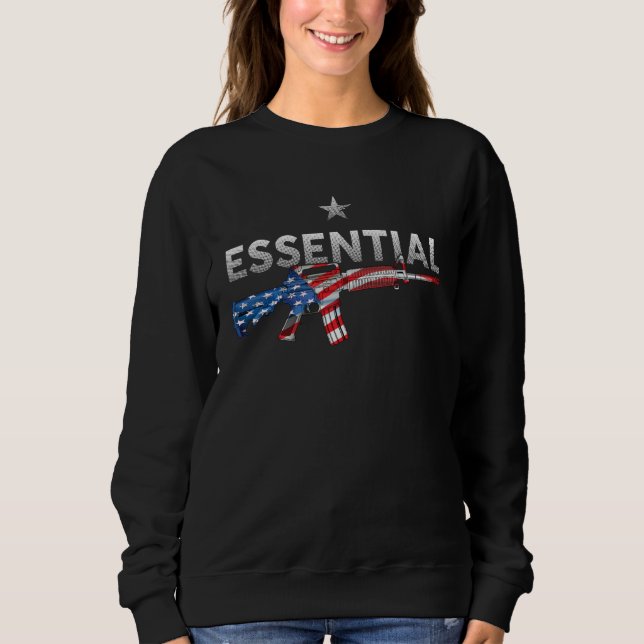 Sudadera Essential Pro Gun Pro 2nd Amendment Ar15 American  (Anverso)