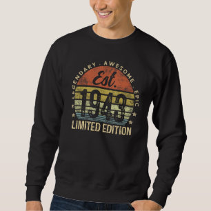 Sudadera Est 1943 Edición Limitada 82ª cosecha de cumpleaño