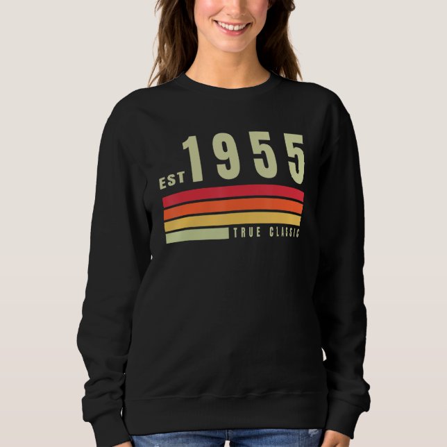 Sudadera EST 1955 Verdadera estética retro clásica B (Anverso)