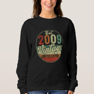Sudadera Est 2009 Vintage 13th Birthday 13 Year Limited