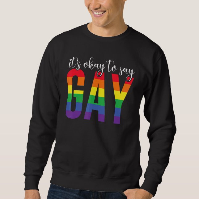 Sudadera Está bien decir "Gay Stay" decir "Gay Florida Lgbt (Anverso)