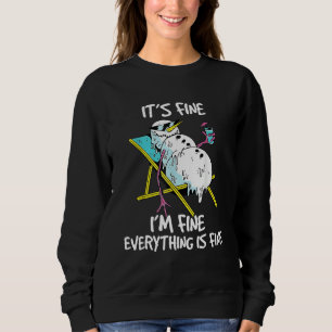 Sudadera Está Bien Estoy Bien Muñeco De Nieve Derretido Nav