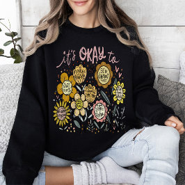 Sudadera Está Bien Ser Boho Floral