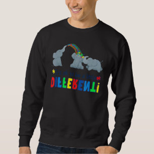 Sudadera Está Bien Ser Un Autismo Elefante Diferente.
