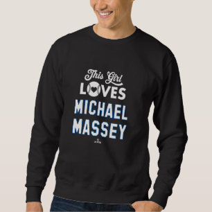 Sudadera Esta Chica Ama a Michael Massey Béisbol de Kansas