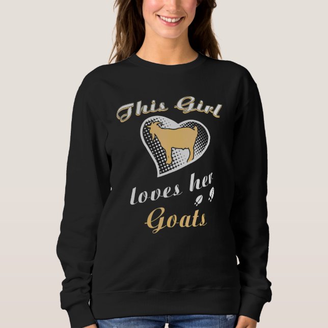 Sudadera Esta Chica Ama a Sus Cabras (Anverso)